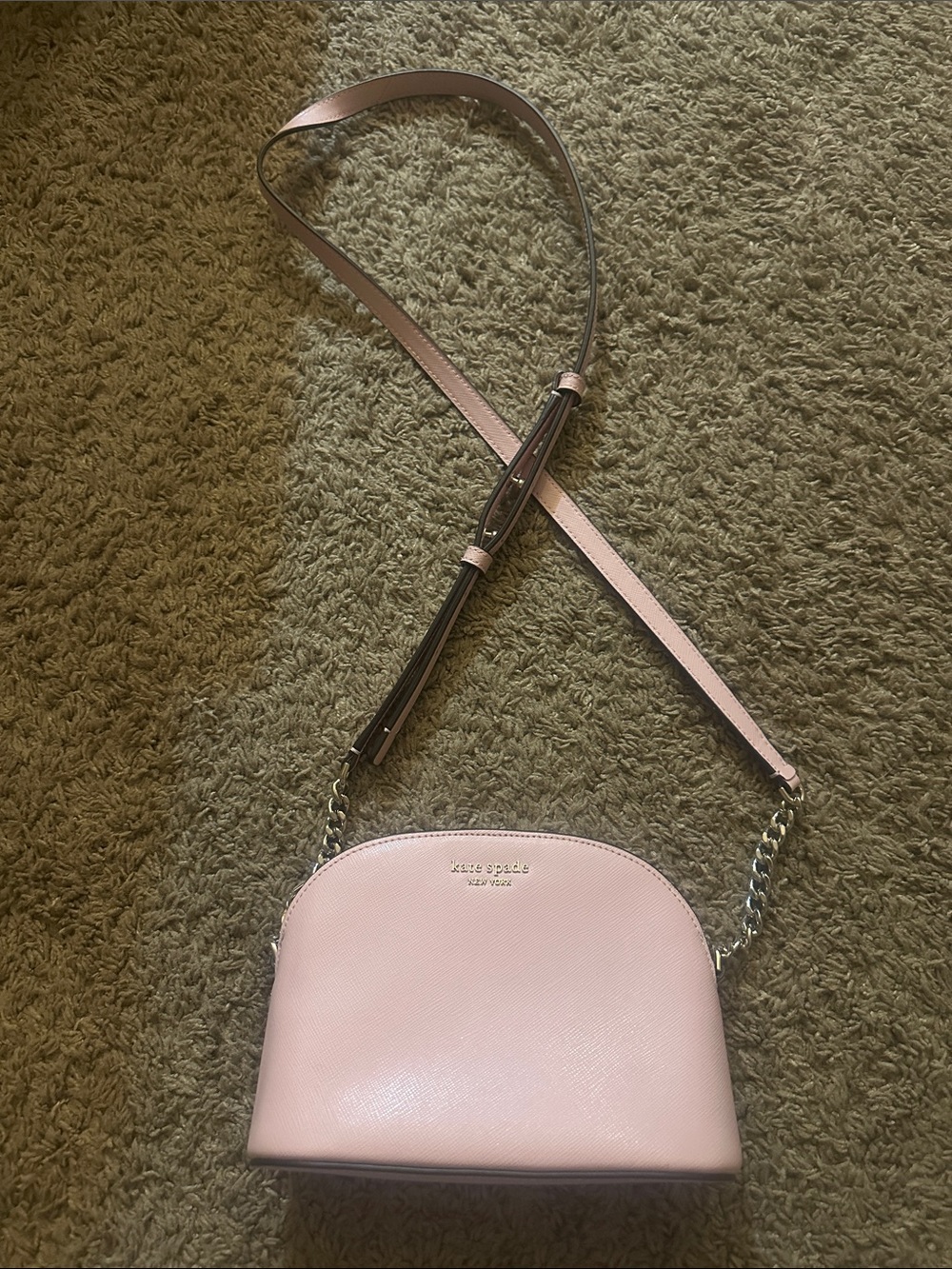 kate spade Pink Leather Crossbody with Chain Strap